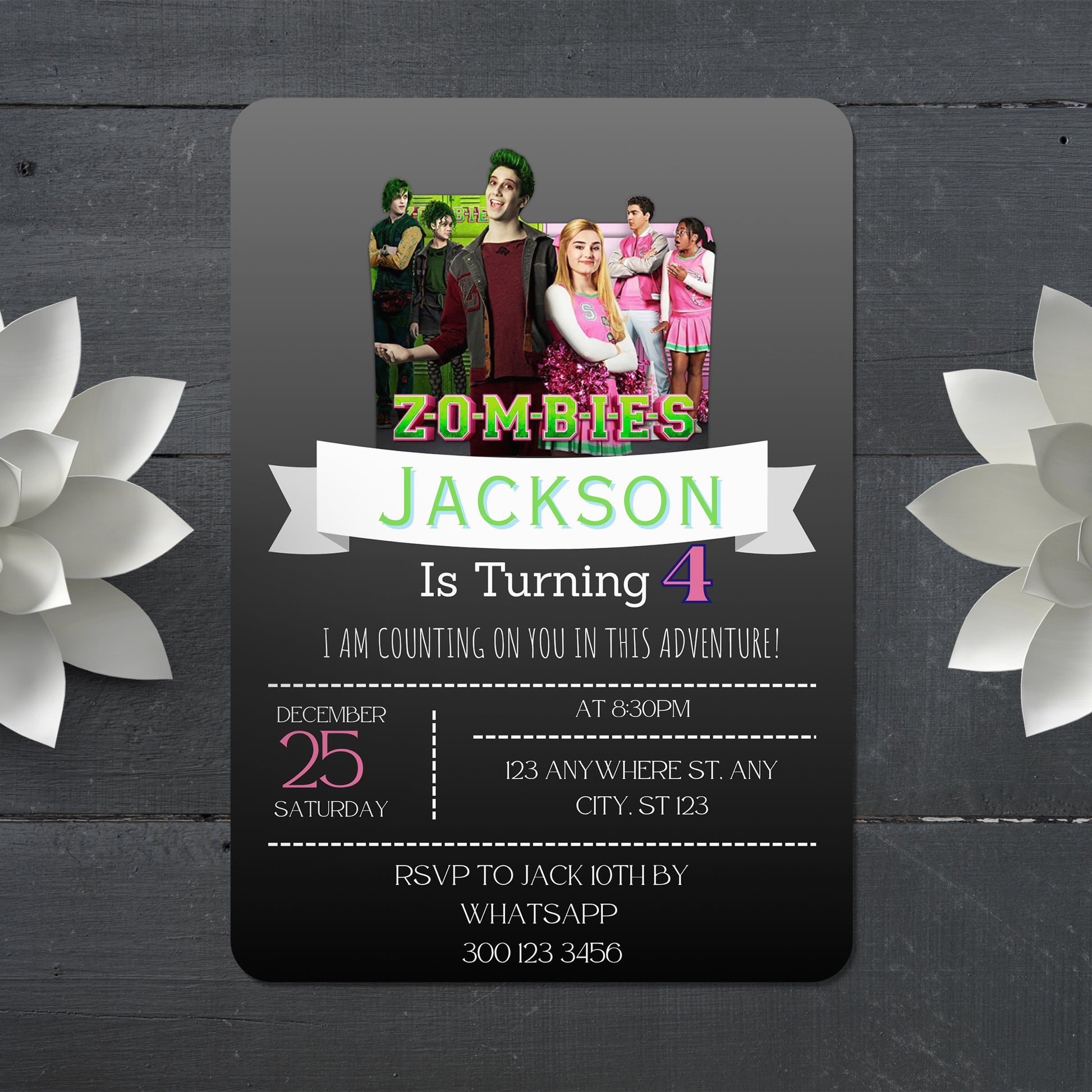 Disney Zombies Birthday Invitations - CreativeRino