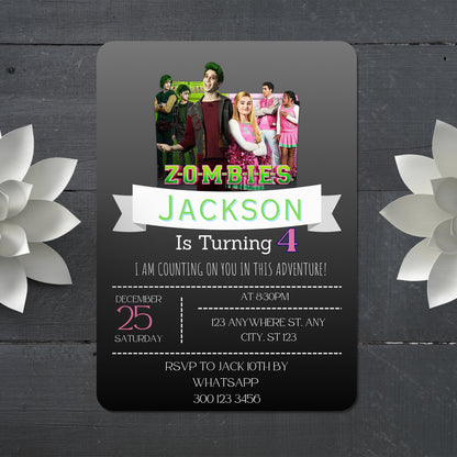 Disney Zombies Birthday Invitations - CreativeRino