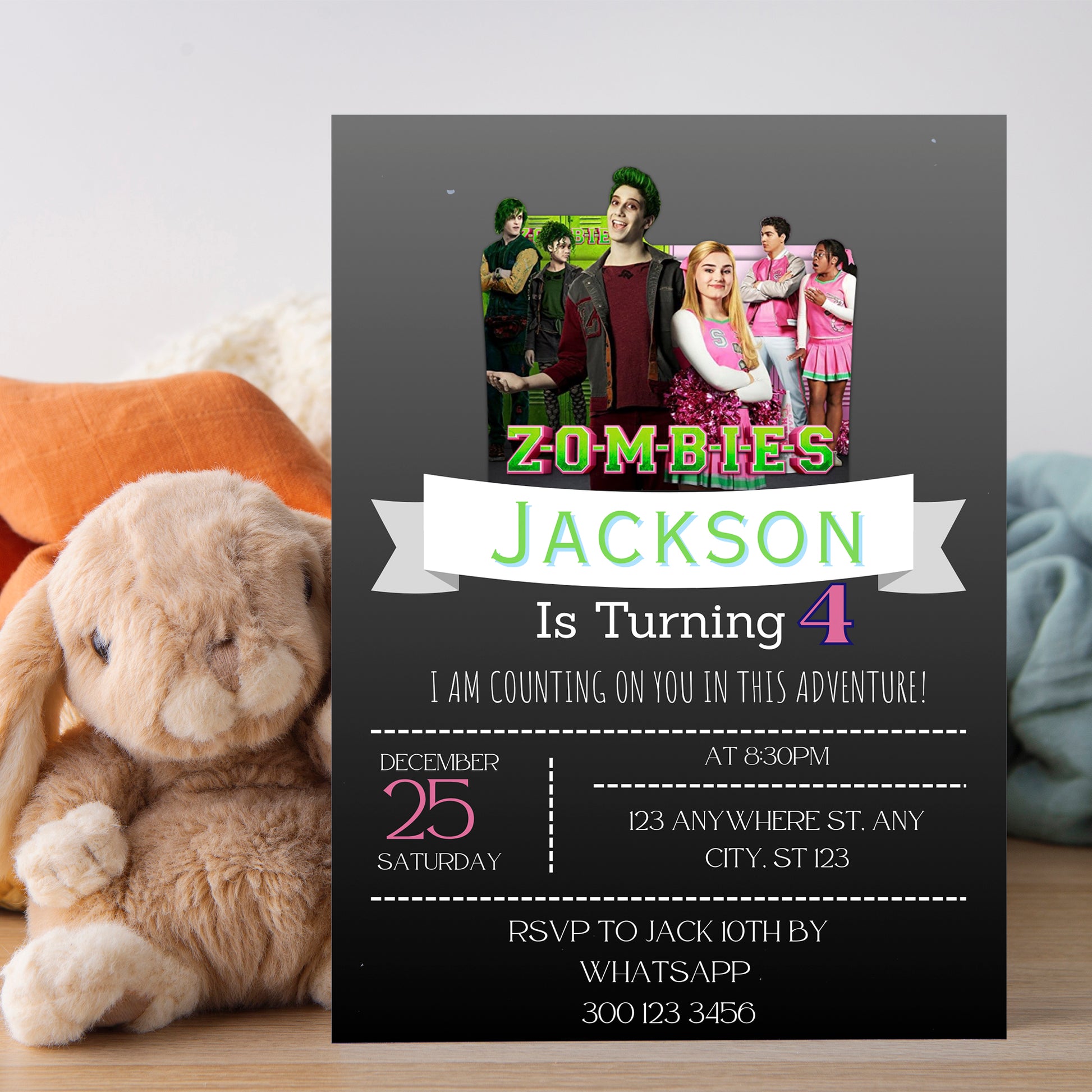 Disney Zombies Birthday Invitations - CreativeRino