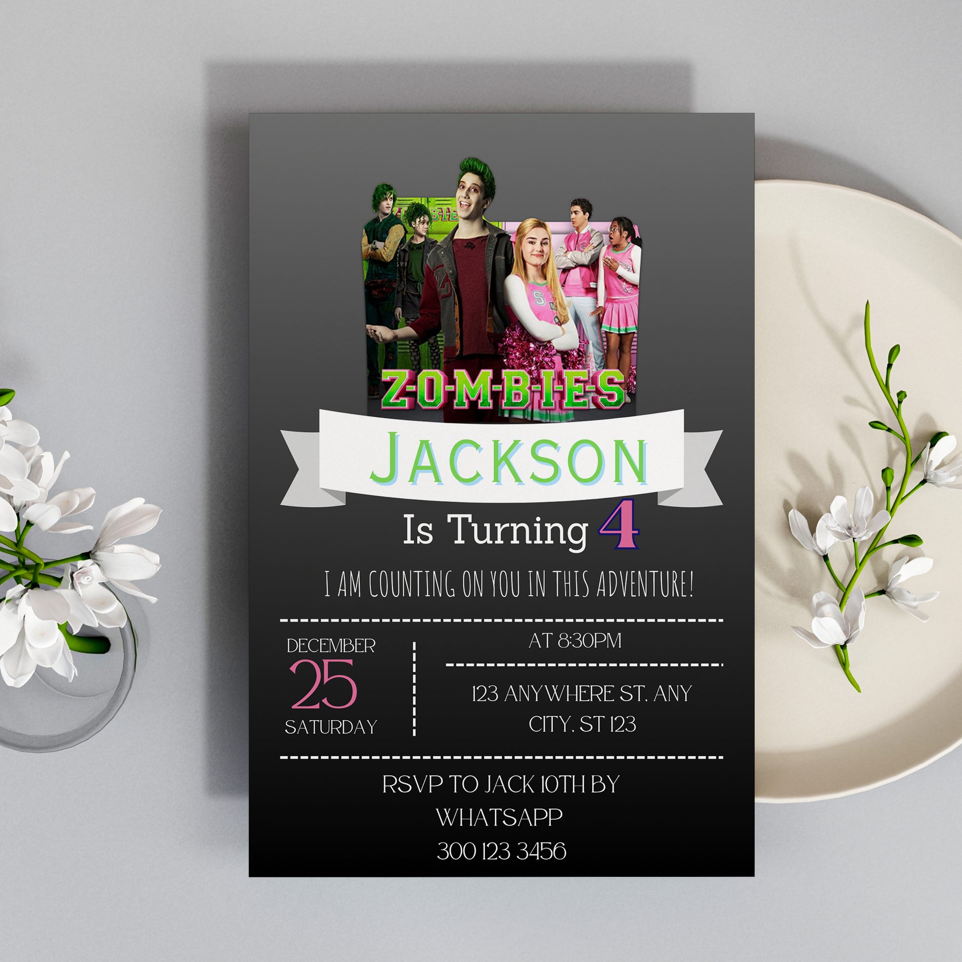 Disney Zombies Birthday Invitations - CreativeRino