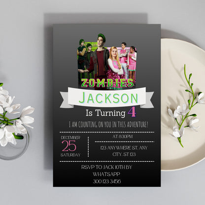 Disney Zombies Birthday Invitations - CreativeRino