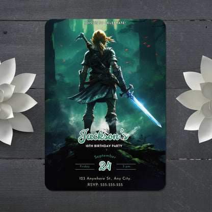 Zelda Birthday Invitation Template - CreativeRino