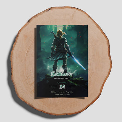 Zelda Birthday Invitation Template - CreativeRino