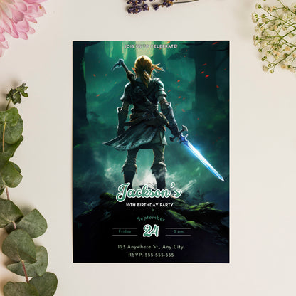 Zelda Birthday Invitation Template - CreativeRino