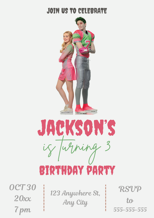 Disney Zombies Party Invitations - CreativeRino