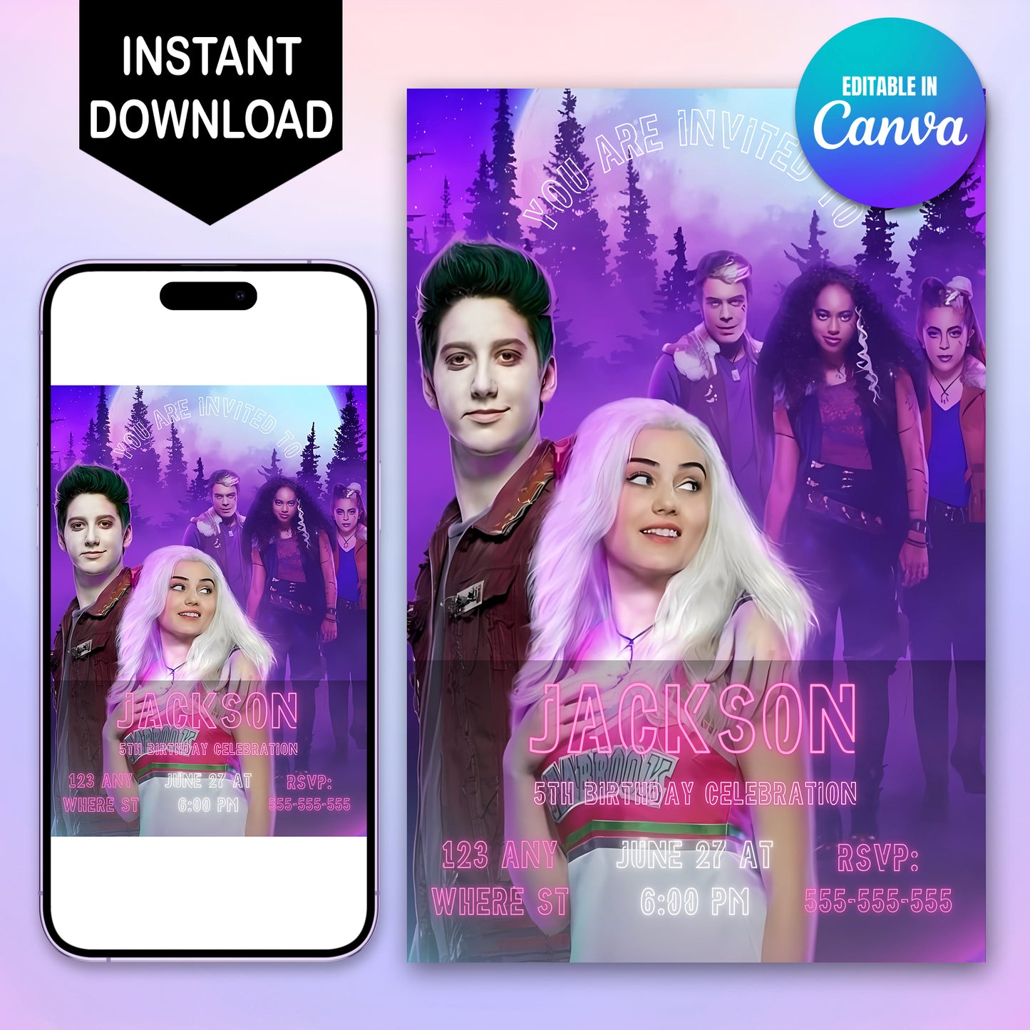 Disney Zombie Birthday Invitations Template - CreativeRino