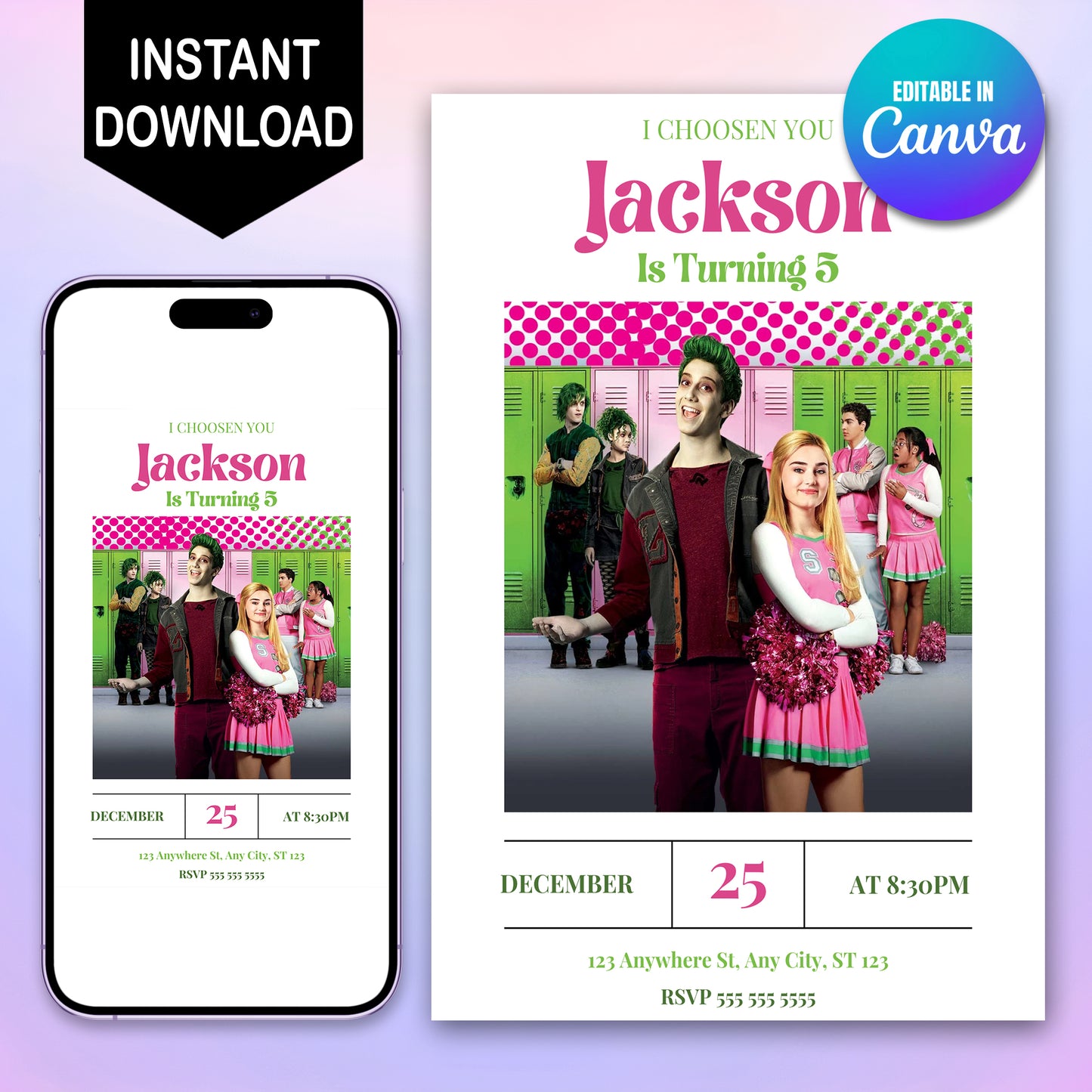 Disney Zombie Birthday Party Invitations - CreativeRino