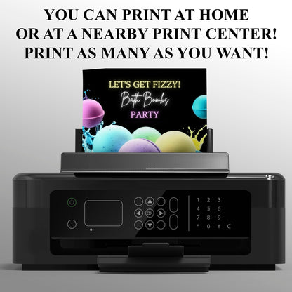 Bath Bomb Birthday Invite - CreativeRino