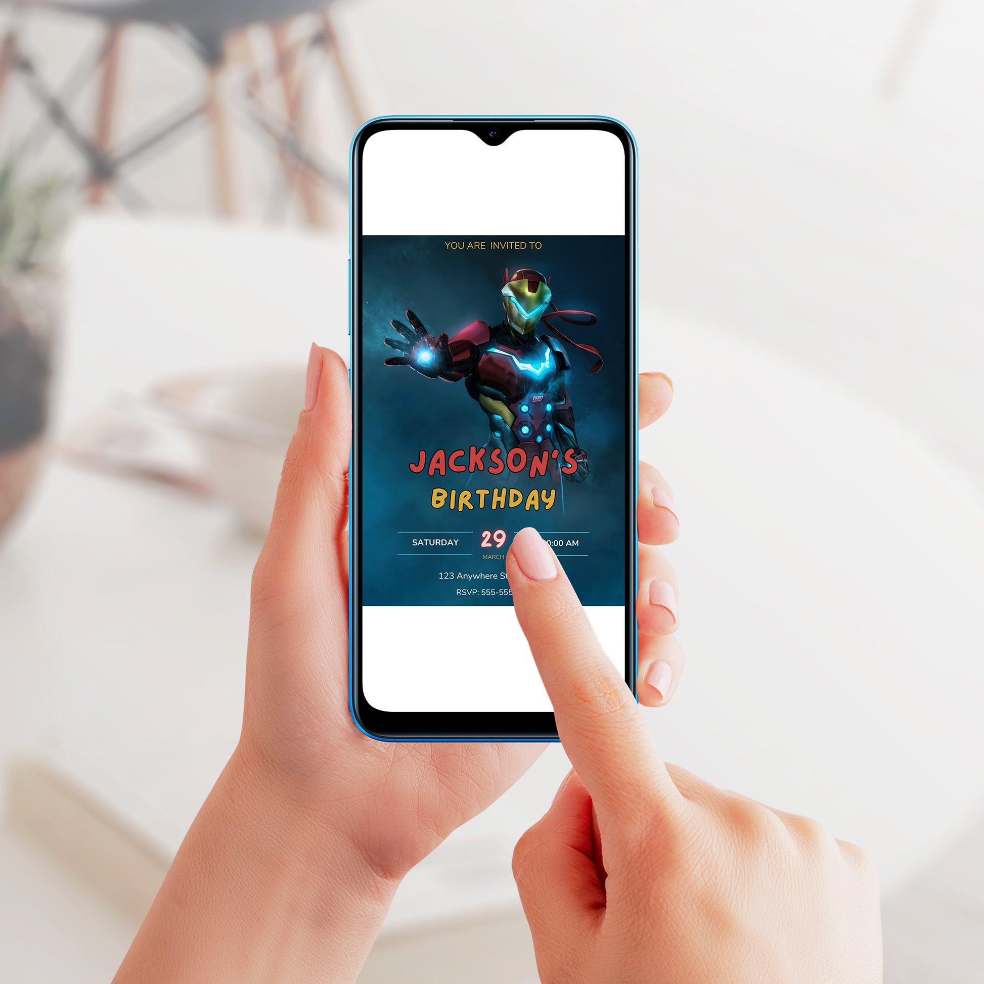 Iron Man Birthday Invitation Template - CreativeRino