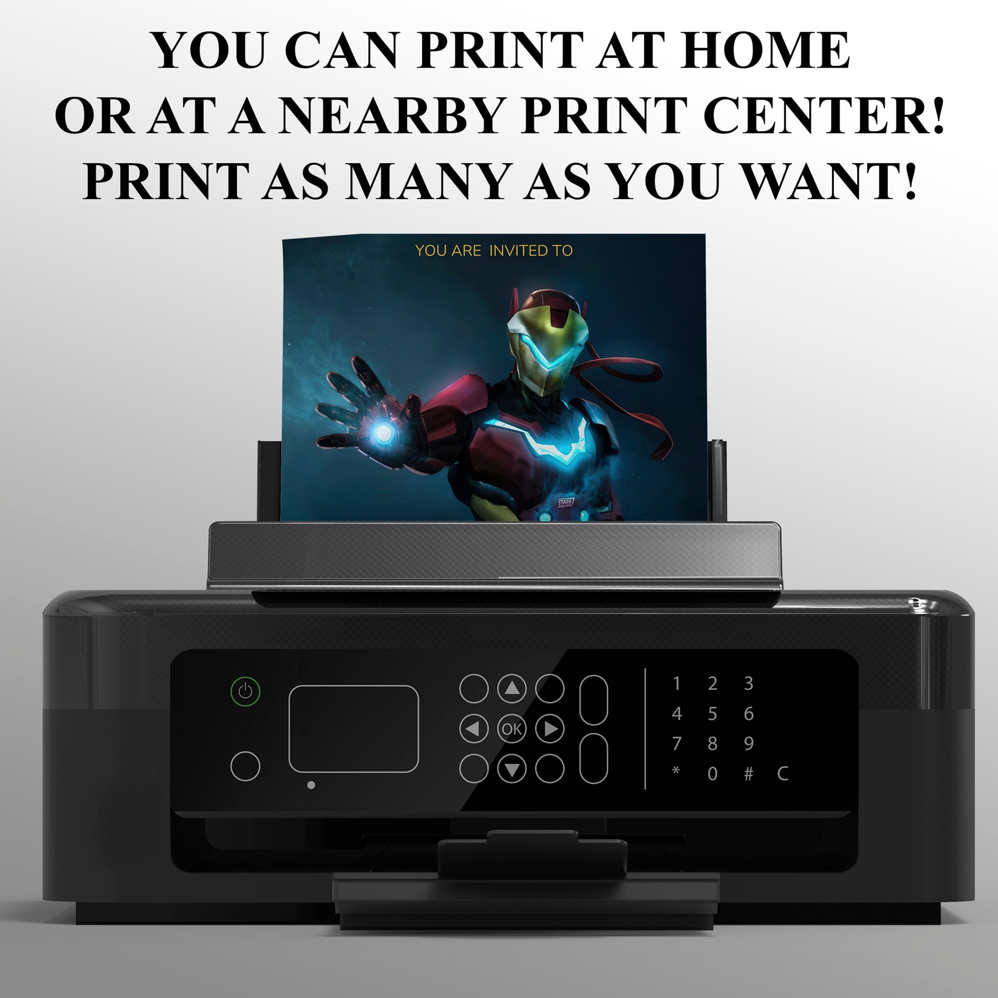 Iron Man Birthday Invitation Template - CreativeRino