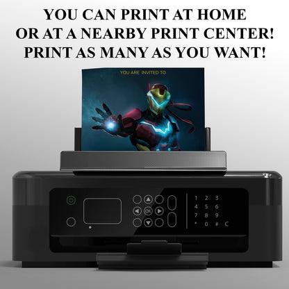 Iron Man Birthday Invitation Template - CreativeRino