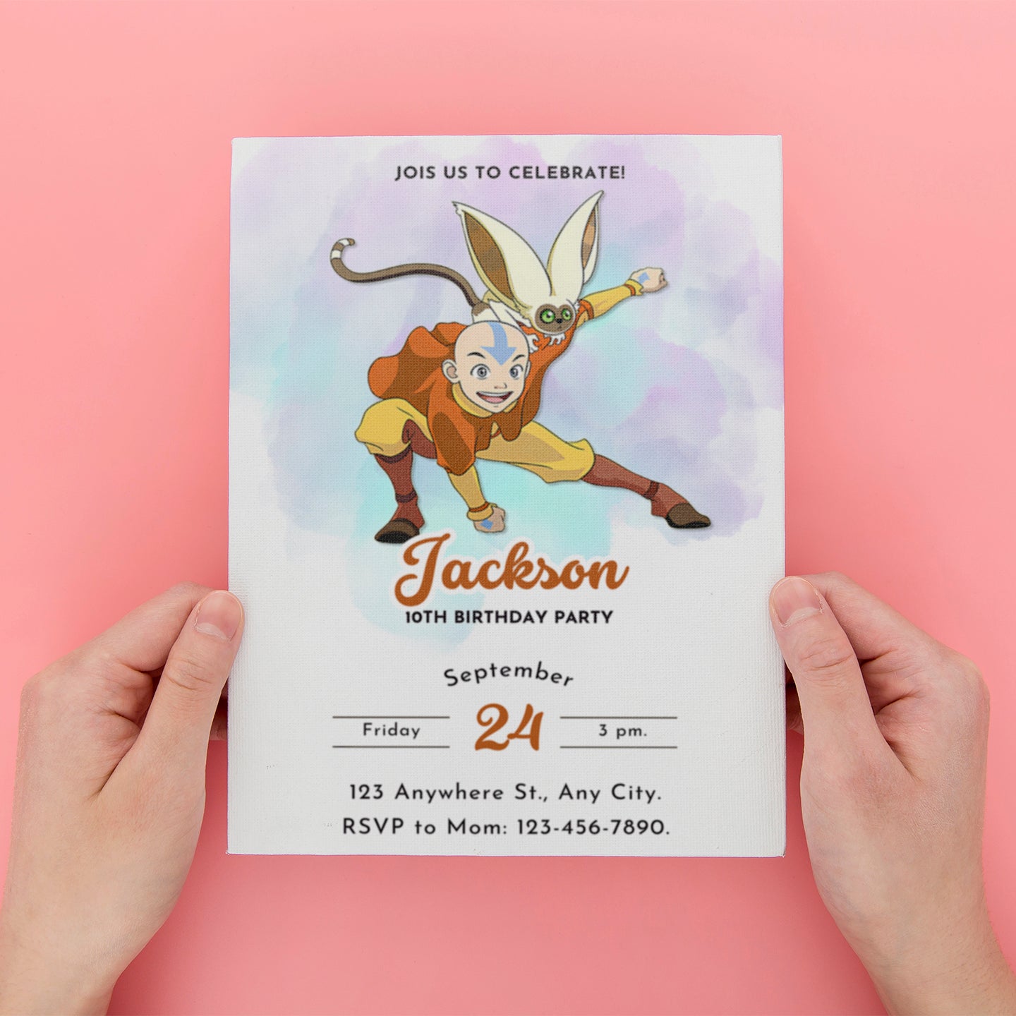 Avatar The Last Airbender Birthday Party Invitation - CreativeRino