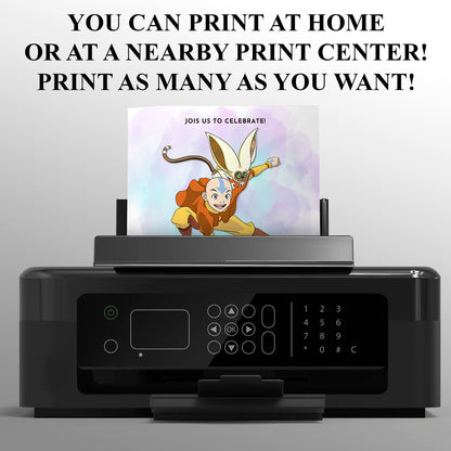 Avatar The Last Airbender Birthday Party Invitation - CreativeRino