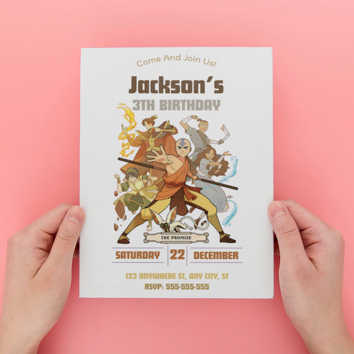 Avatar The Last Airbender Invite - CreativeRino