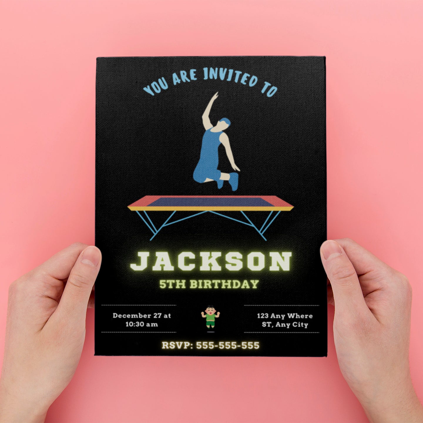 Altitude Trampoline Park Birthday Invitation - CreativeRino