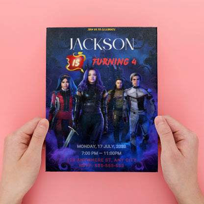Disney Descendants Invitation - CreativeRino