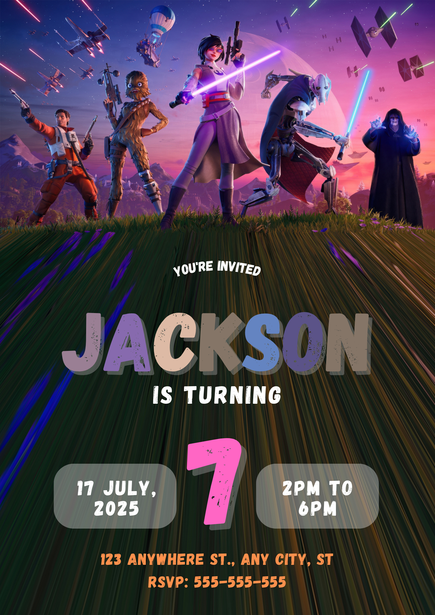 Fortnite Birthday Invitations - CreativeRino
