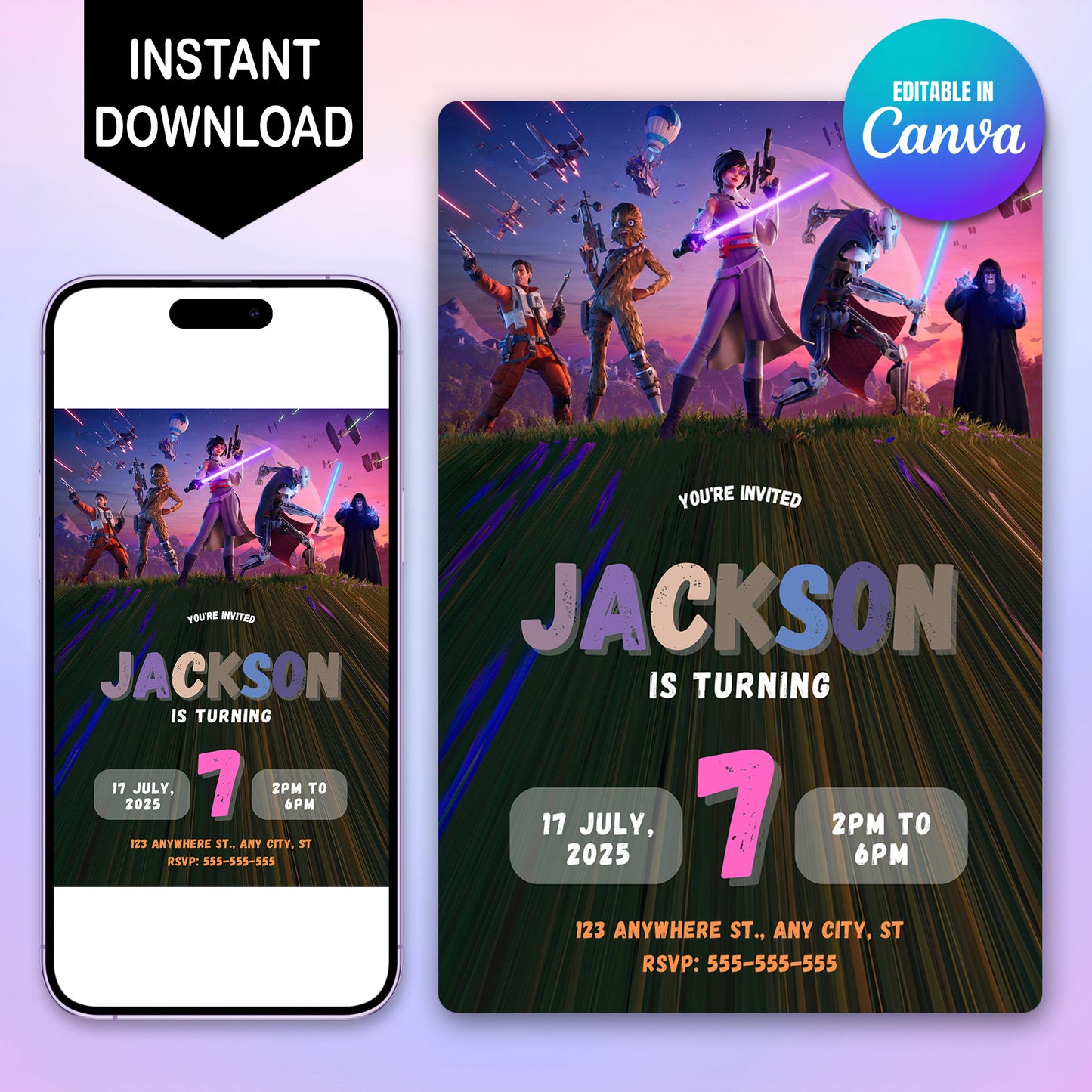 Fortnite Birthday Invitations - CreativeRino