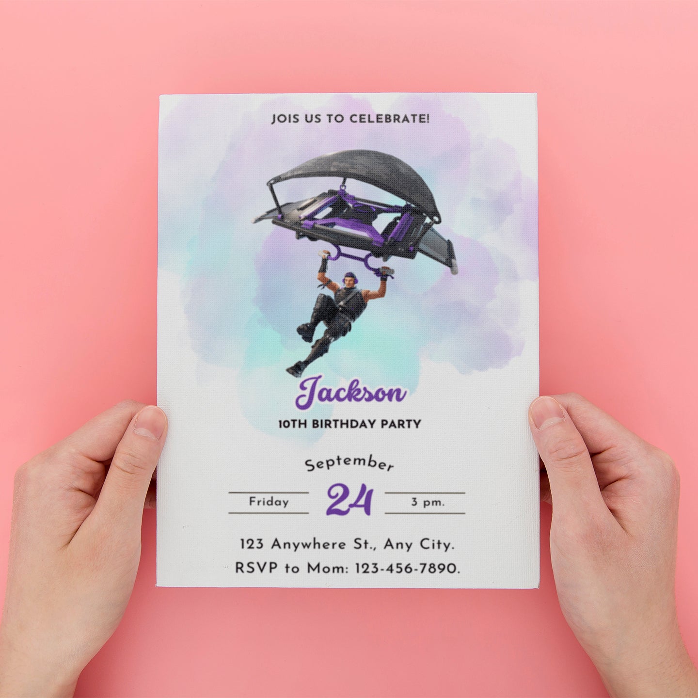 Printable Fortnite Birthday Invitations - CreativeRino