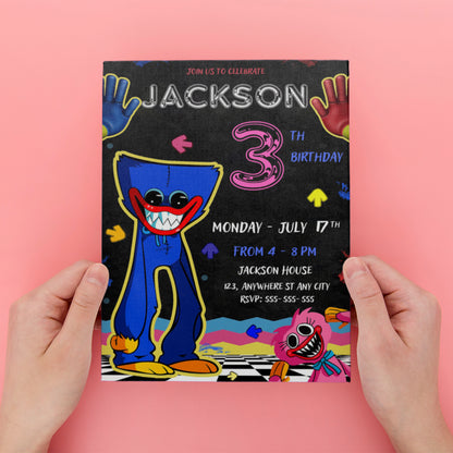 Poppy Playtime Party Invitations - CreativeRino