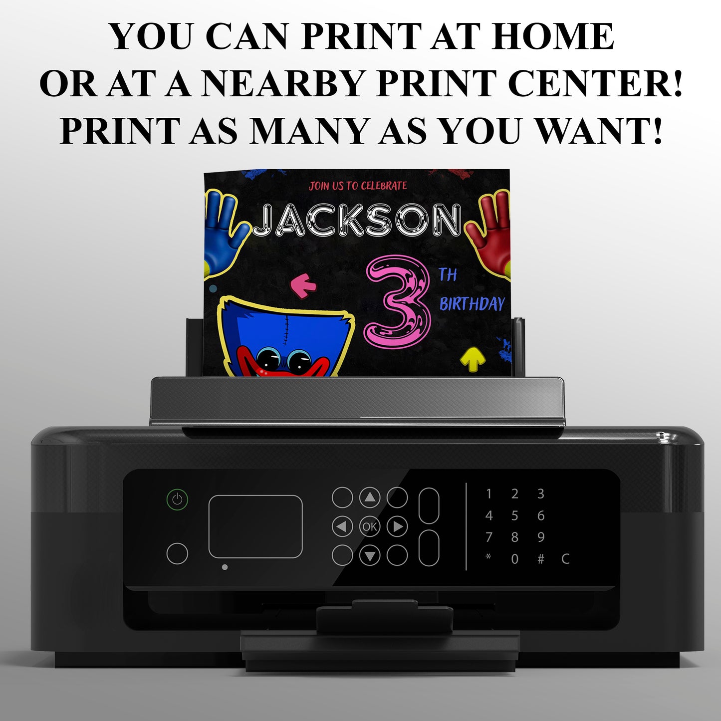 Poppy Playtime Party Invitations - CreativeRino