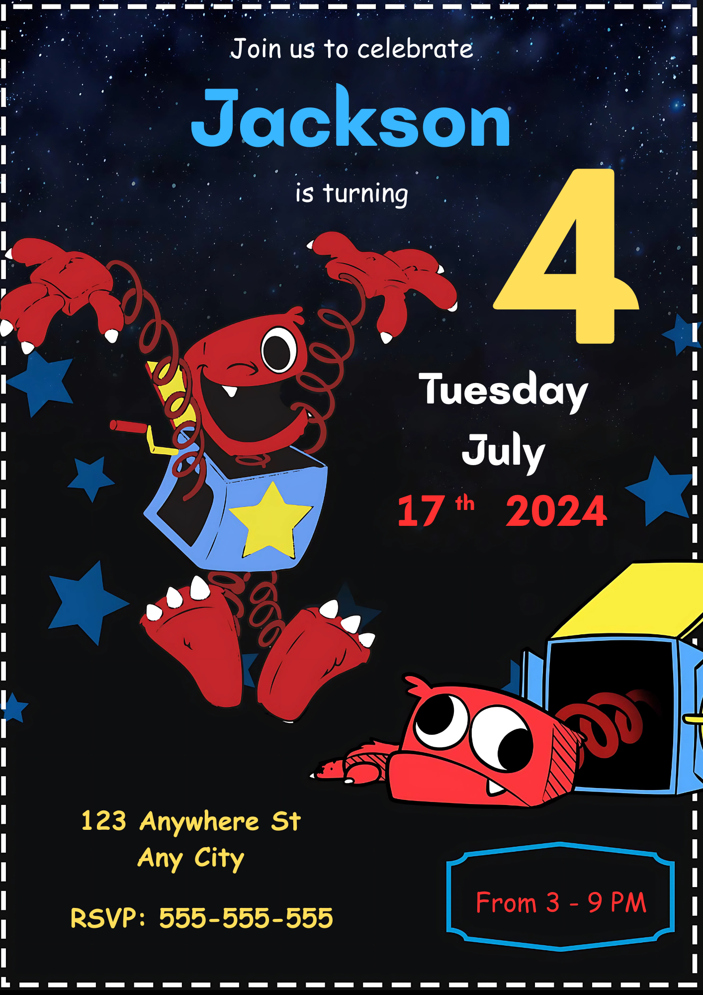 Poppy Playtime Birthday Party Invitation - CreativeRino