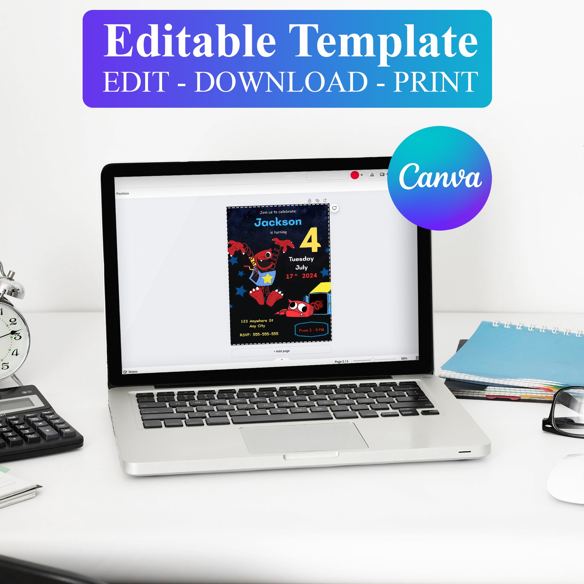 Poppy Playtime Birthday Party Invitation - CreativeRino