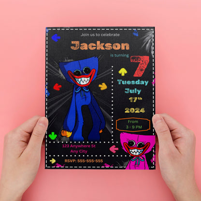 Printable Poppy Playtime Birthday Invitation - CreativeRino