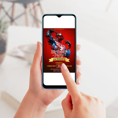 Spiderman Birthday Invitation Template - CreativeRino