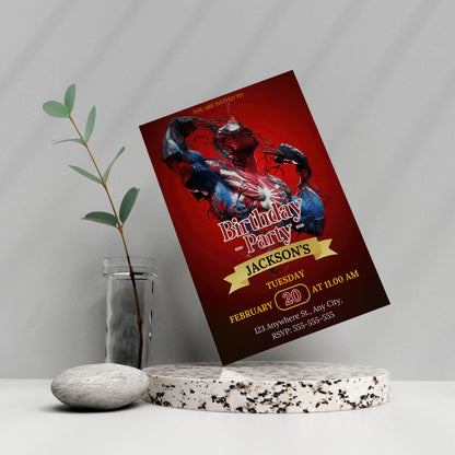 Spiderman Birthday Invitation Template - CreativeRino