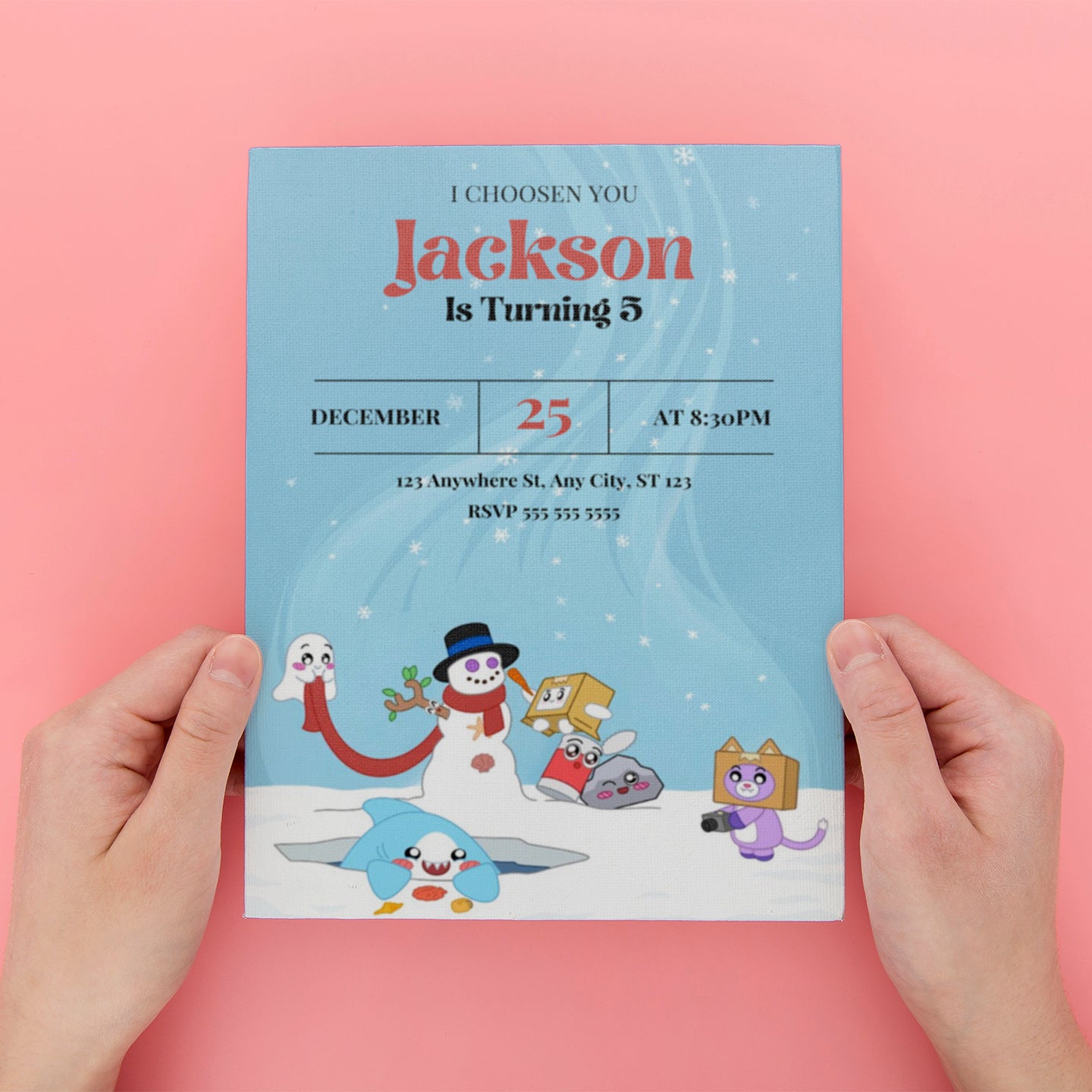 Lankybox Birthday Invitations - CreativeRino