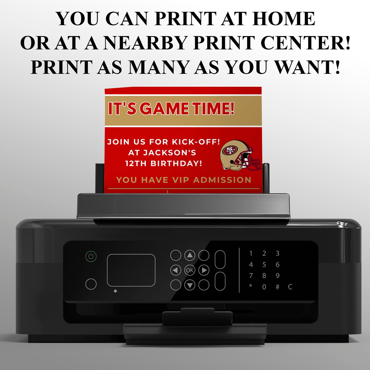 49ers Birthday Invitations - CreativeRino