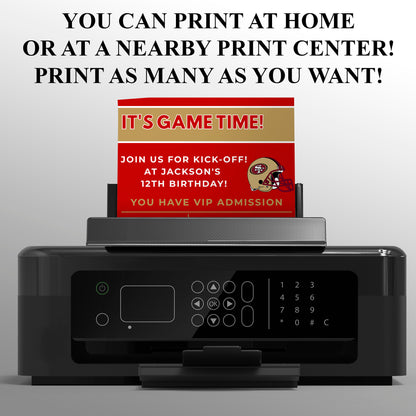 49ers Birthday Invitations - CreativeRino