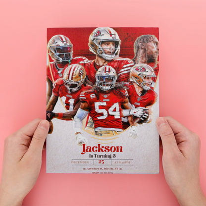 49ers Birthday Party Invitations - CreativeRino