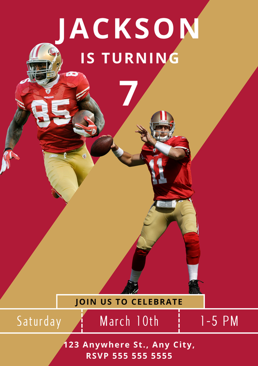 49ers Invitation Template - CreativeRino