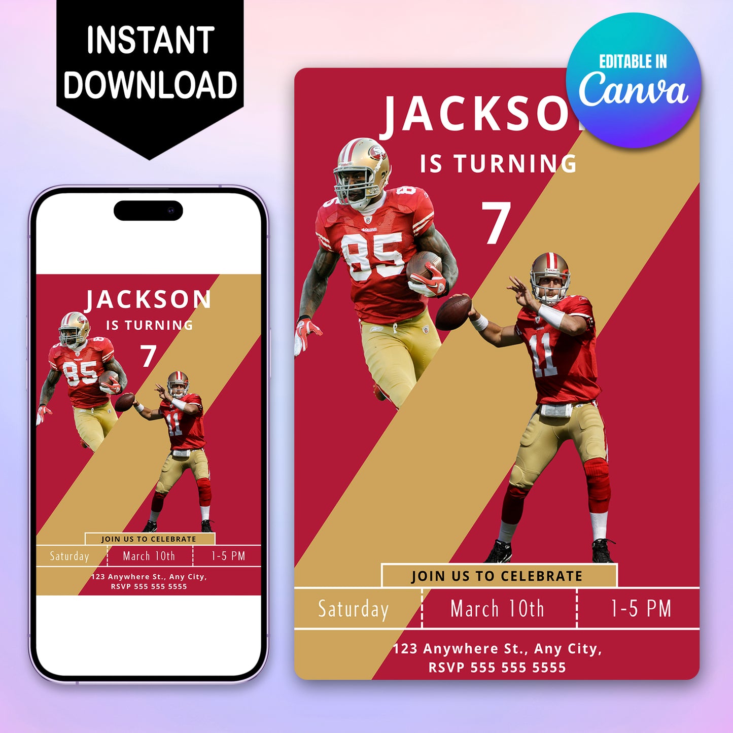 49ers Invitation Template - CreativeRino