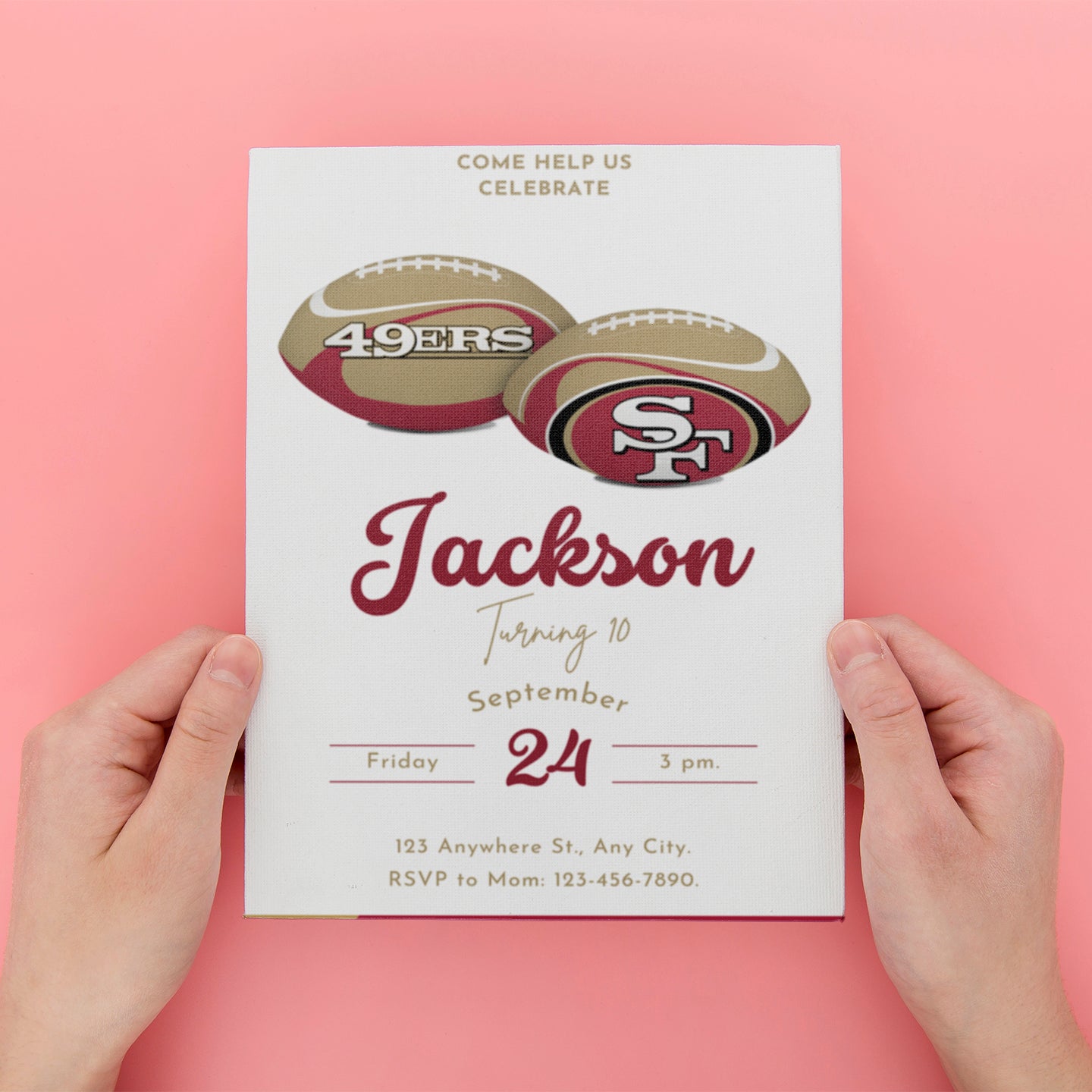 49ers Party Invitations - CreativeRino
