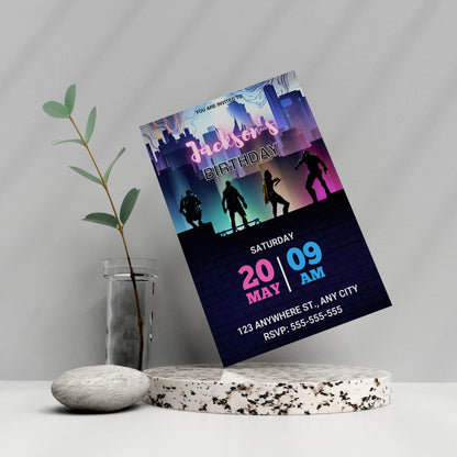 Superhero Birthday Invitation Template - CreativeRino