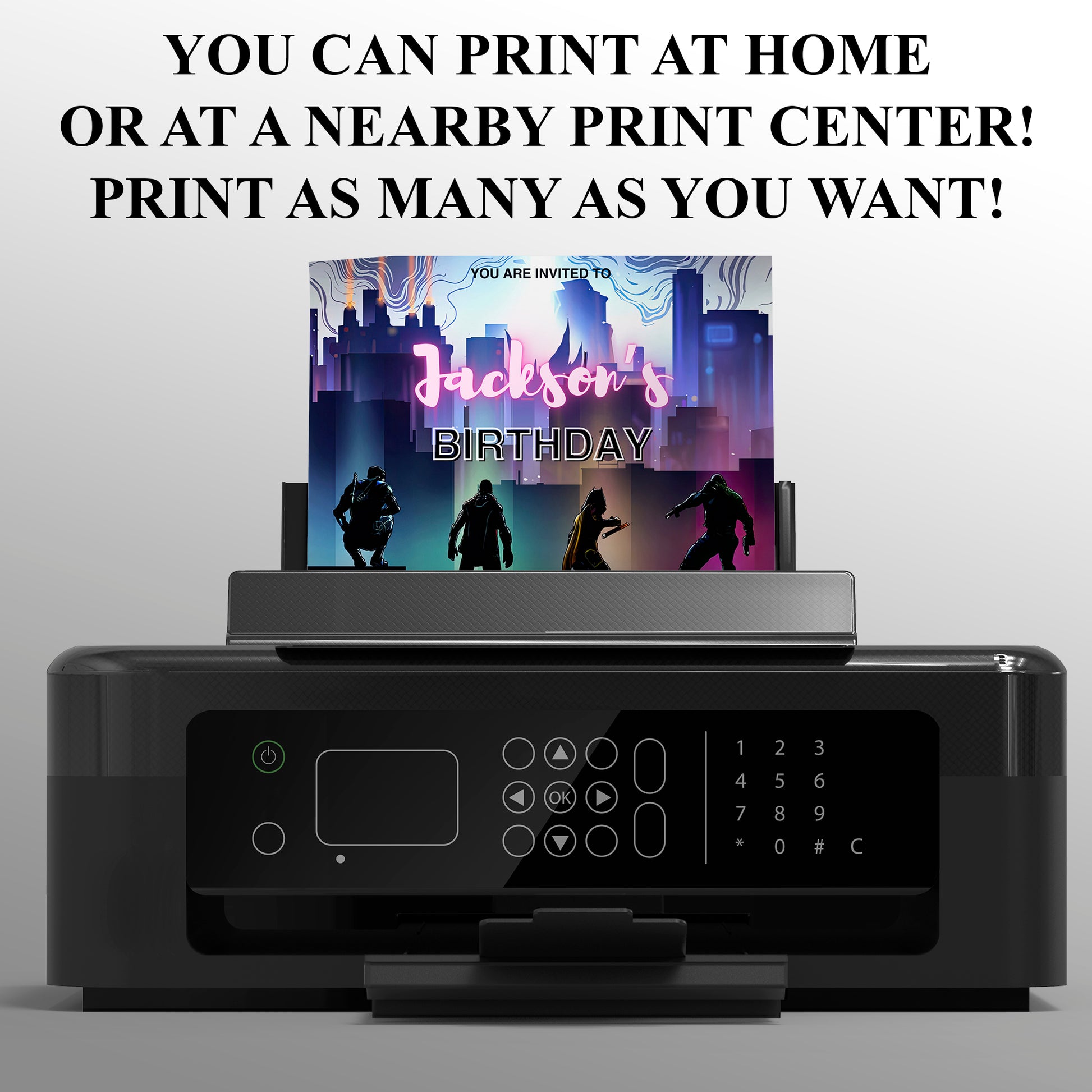 Superhero Birthday Invitation Template - CreativeRino