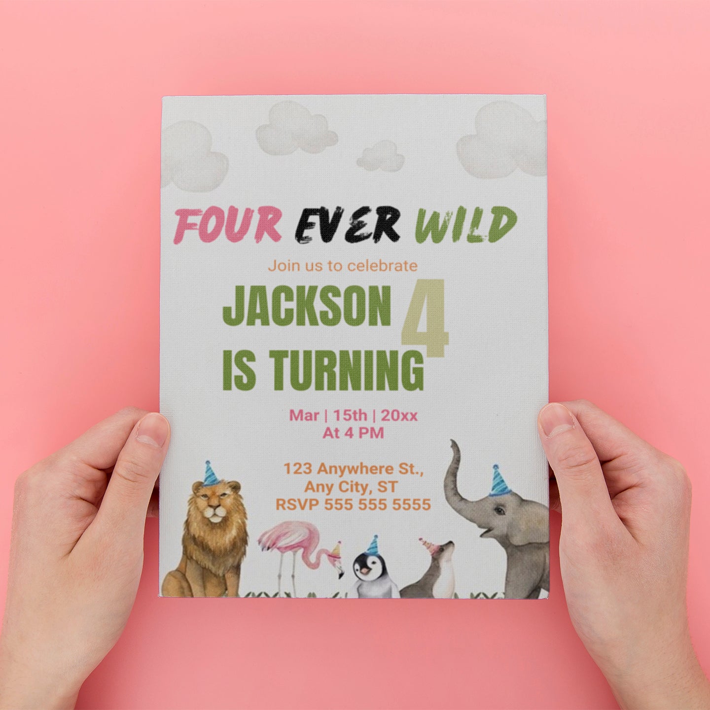 Four Ever Wild Invitation - CreativeRino