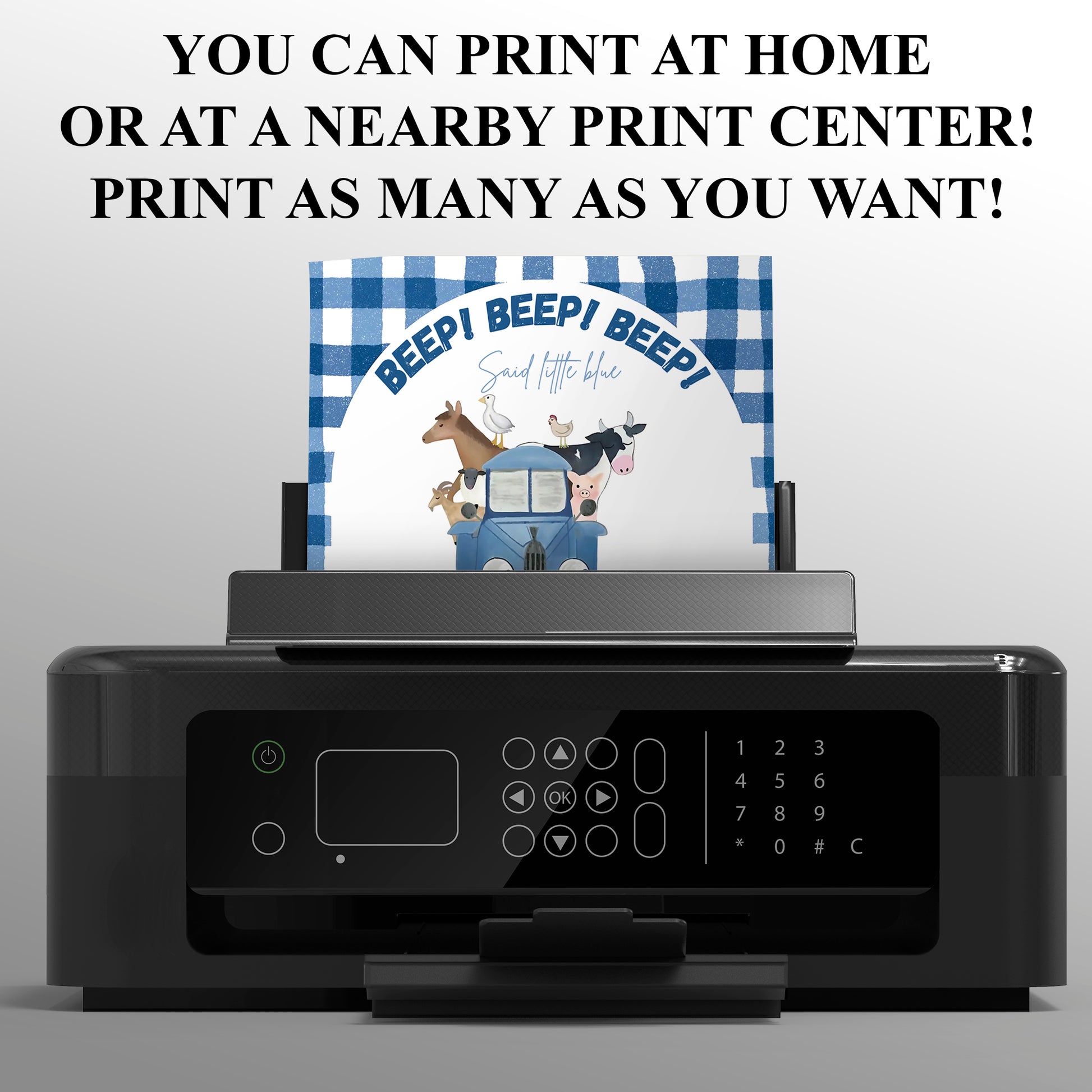 Little Blue Truck Birthday Invitations - CreativeRino