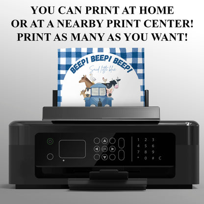 Little Blue Truck Birthday Invitations - CreativeRino