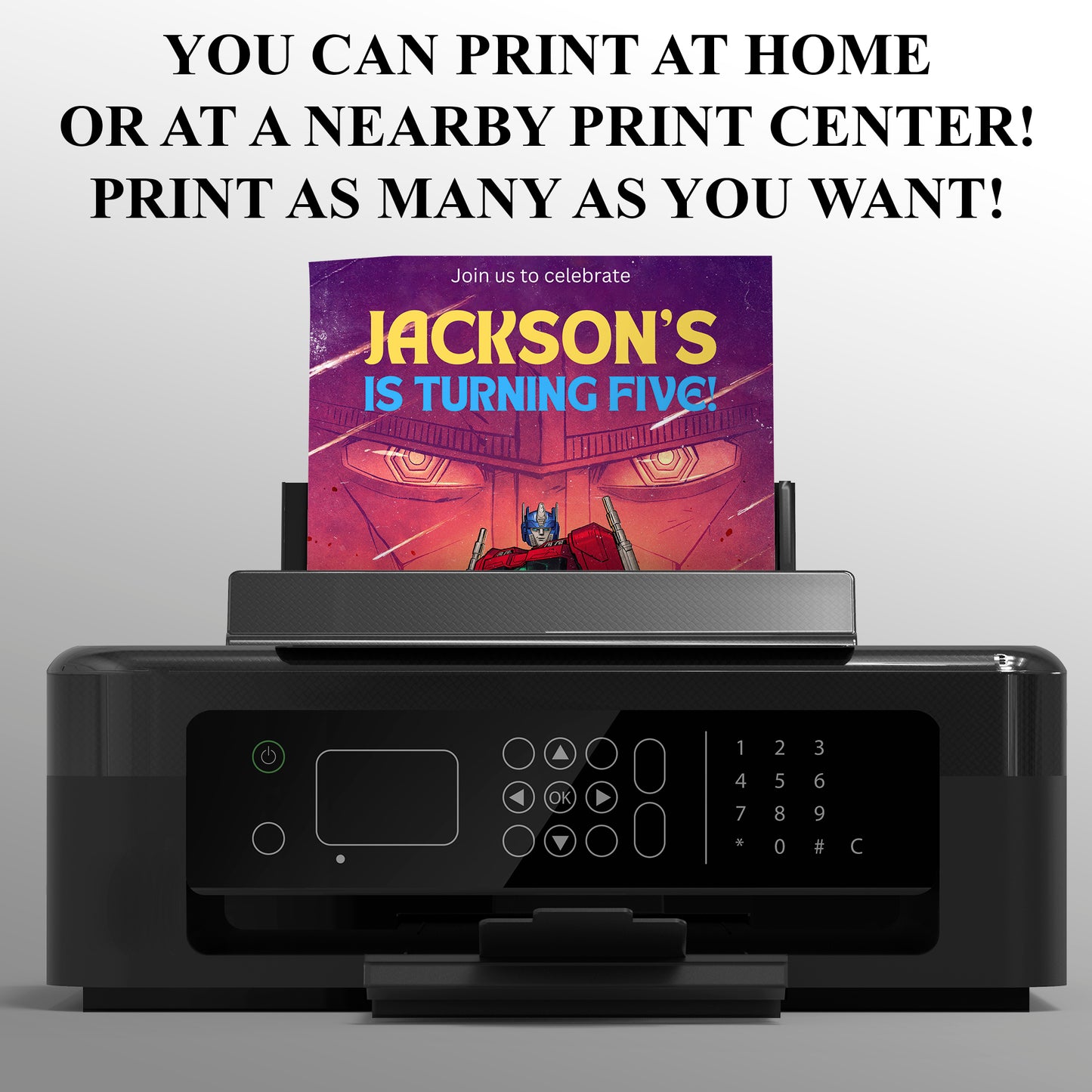 Transformers One Birthday Invitation Template - CreativeRino