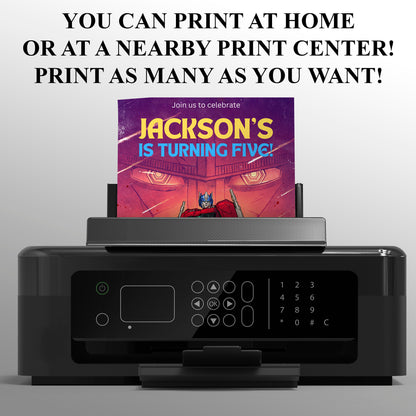 Transformers One Birthday Invitation Template - CreativeRino