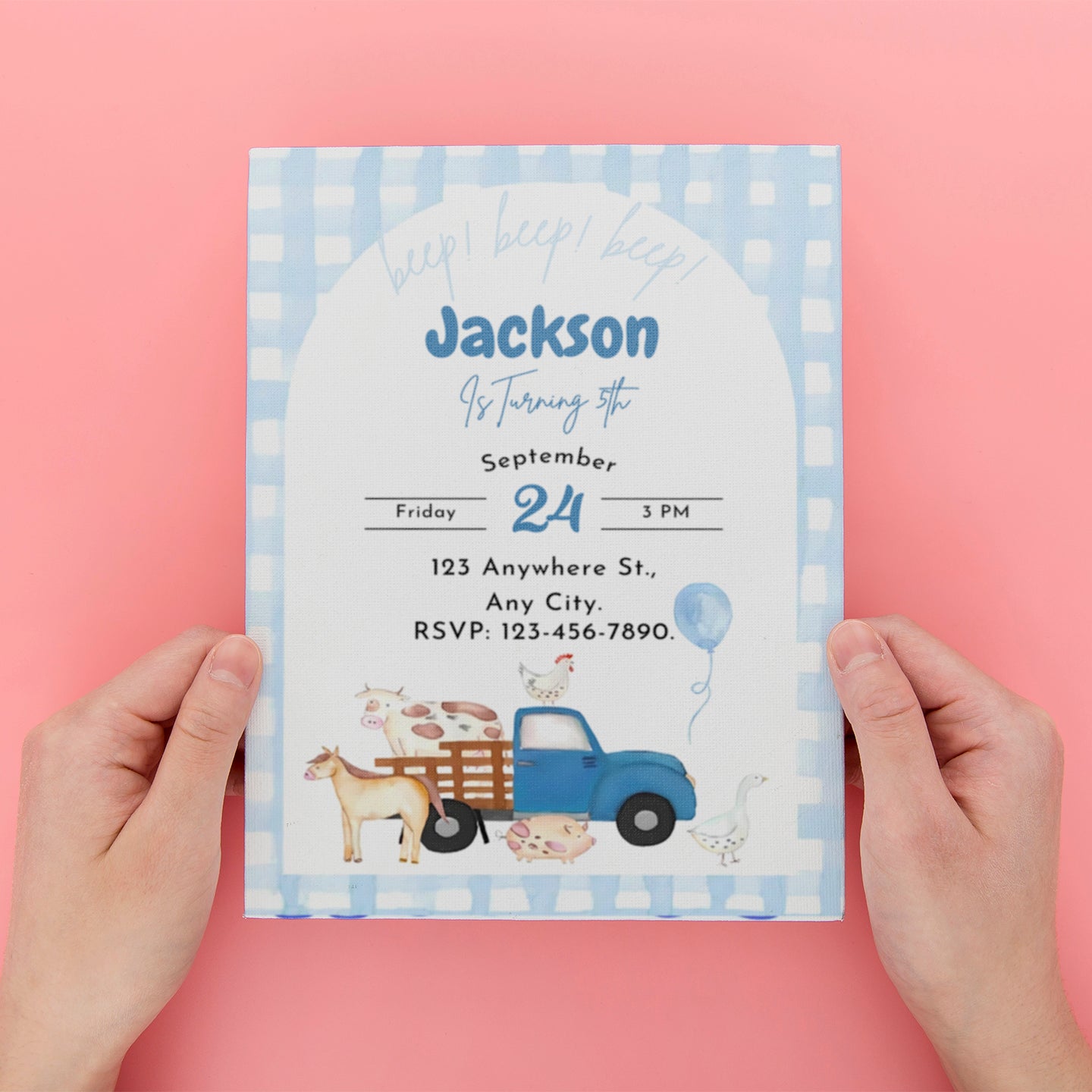 Little Blue Truck Party Invitations - CreativeRino