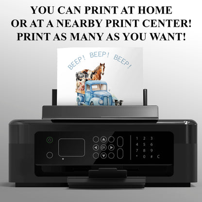 Little Blue Truck Birthday Party Invitation - CreativeRino