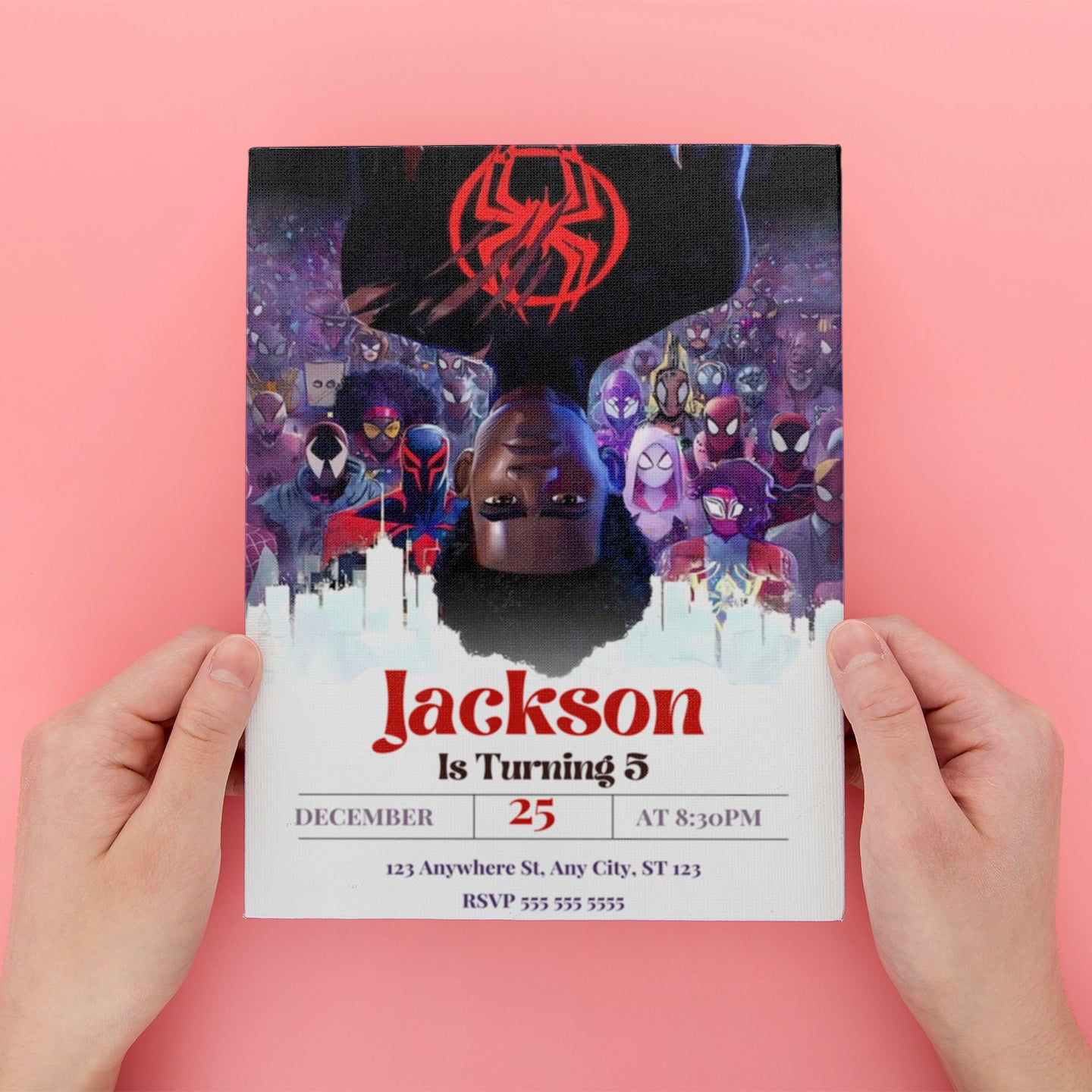 Miles Morales Birthday Invitation - CreativeRino
