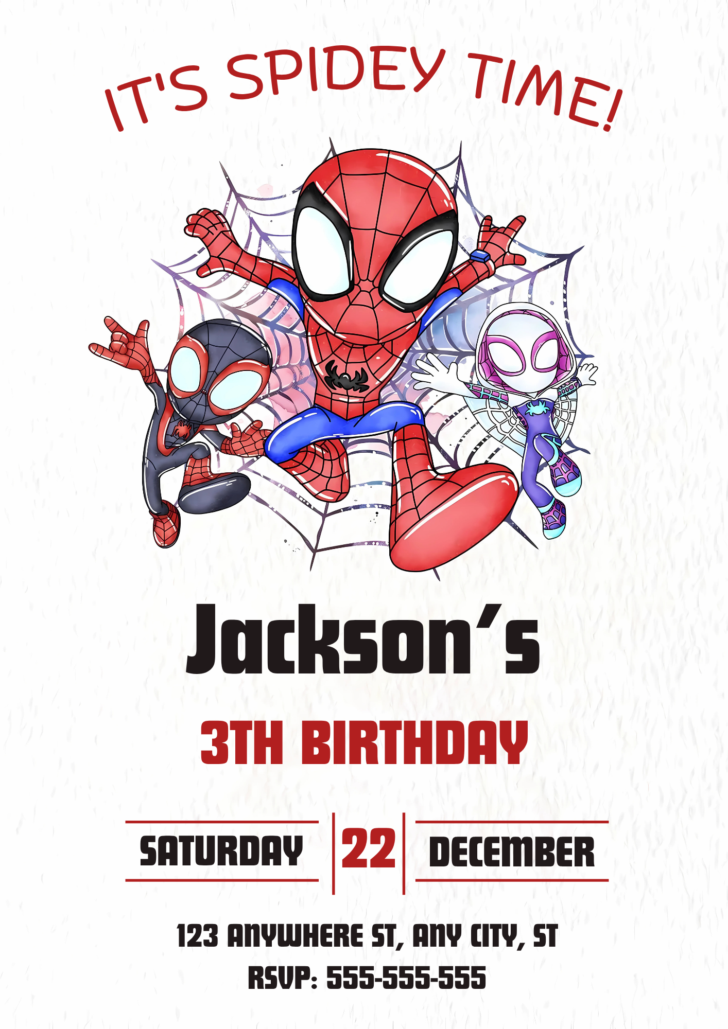 Miles Morales Birthday Invitation Template - CreativeRino
