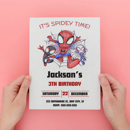 Miles Morales Birthday Invitation Template - CreativeRino
