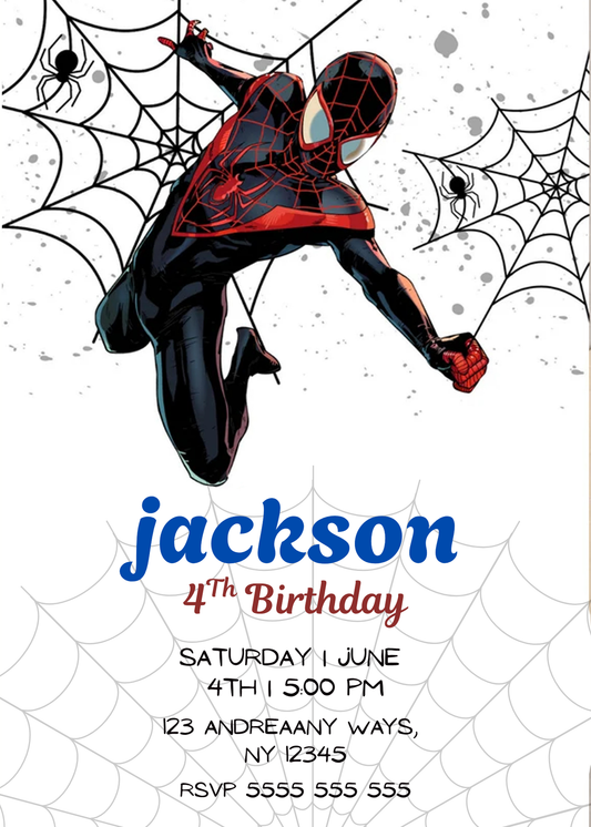 Miles Morales Invitations - CreativeRino